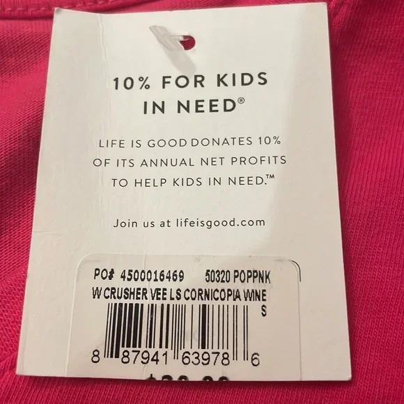 NWT Life is Good Crusher Tee small Wine a Little Laugh A Lot - Picture 6 of 6
